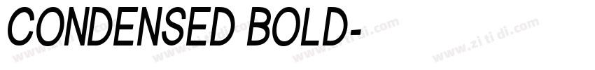 CONDENSED BOLD字体转换